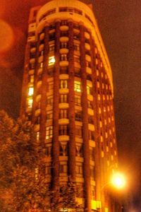 Illuminated city at night