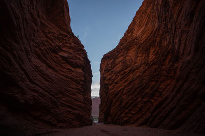 Scenic view of rock formation against sky