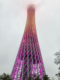 Low angle view of skyscraper against sky