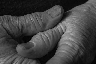 Close-up of human hand