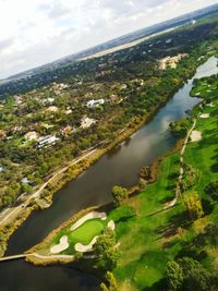 Aerial view of landscape