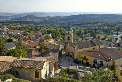 Panoramic view of san marco dei cavoti in southern italy.