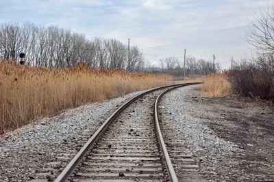 Surface level of railroad track