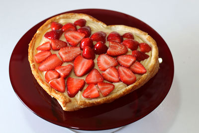 Close-up of strawberries in plate