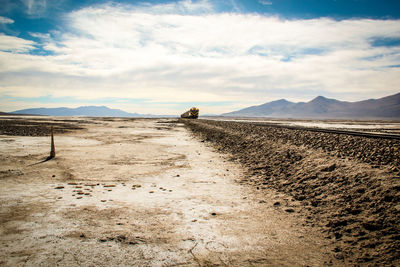Scenic view of desert against sky