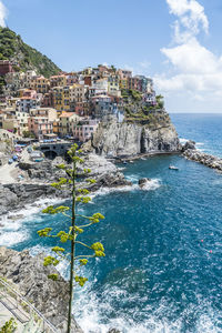 Aerial view of manarola in the cinque terre