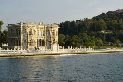 View of river with buildings in background