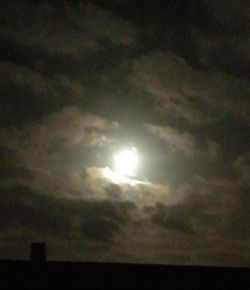 Low angle view of moon in sky