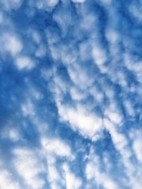 Low angle view of clouds in sky