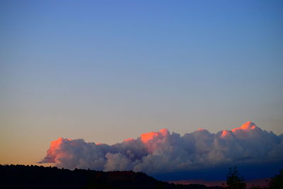 Scenic view of landscape against blue sky