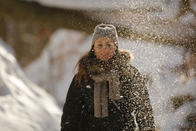 Playing in the snow