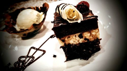 Close-up of ice cream in plate