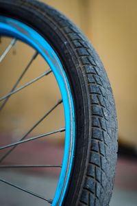 Close-up of bicycle wheel