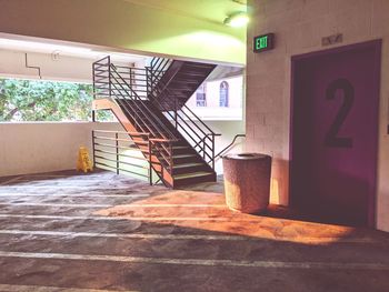 Empty corridor of building