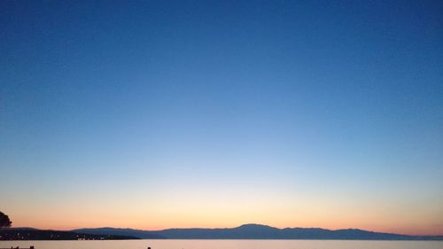 Scenic view of mountains against clear sky