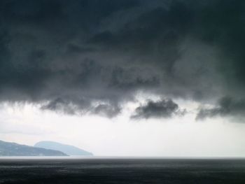 Storm clouds over sea