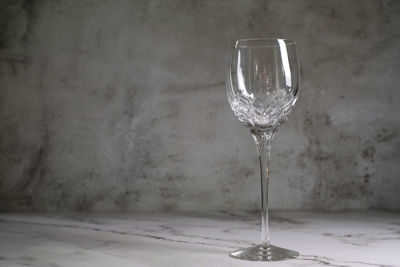 Close-up of wine glass on table