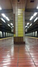 Empty subway station platform