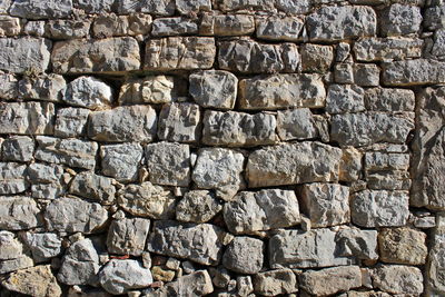 Full frame shot of stone wall