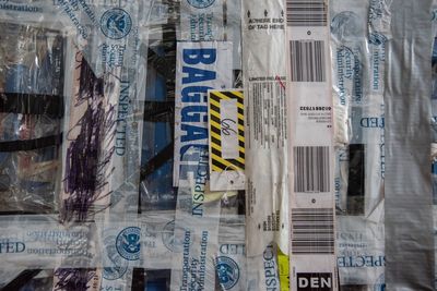 Full frame shot of text on building in city