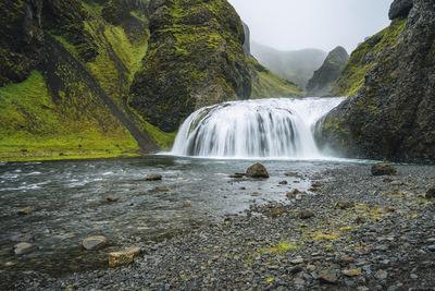 Stjornarfoss waterfall in southern iceland