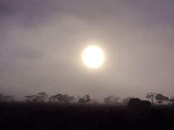 Scenic view of landscape against sky during sunset