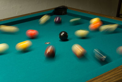 Close-up of bubbles on table