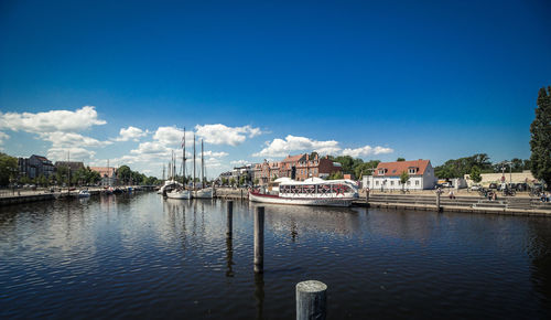 Boats in harbor