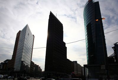 Low angle view of modern office building