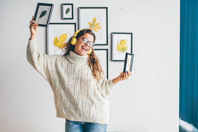 Portrait of woman using mobile phone