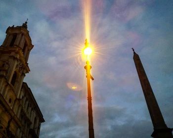 Low angle view of sky at sunset