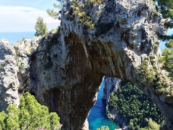 Rock formations in sea