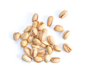 High angle view of cupcakes against white background