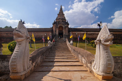 Panoramic view of temple against sky