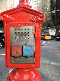 Close-up of mailbox