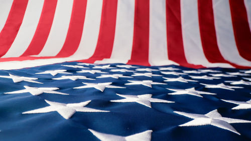 Close-up of american flag