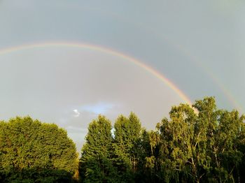 Scenic view of rainbow against sky