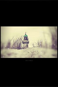 Silhouette of building in winter