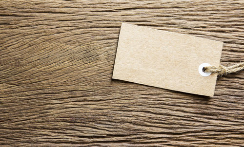 High angle view of text on paper