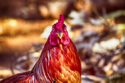 Close-up of rooster