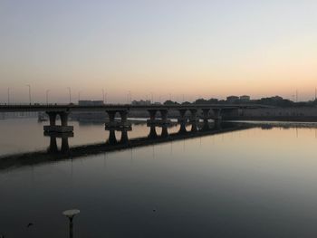 Scenic view of bridge against clear sky