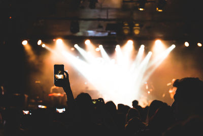 Group of people at music concert