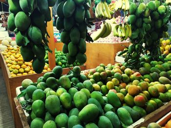 Fruits for sale at market stall