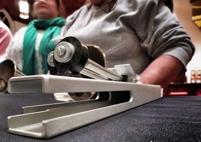 Close-up of person working on table