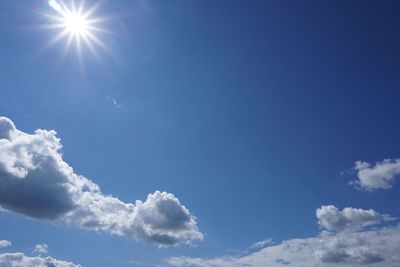 Low angle view of clouds in sky