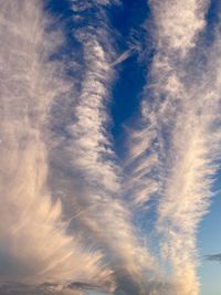 Low angle view of clouds in sky