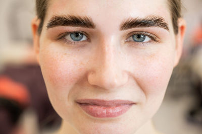 Close-up portrait of young woman