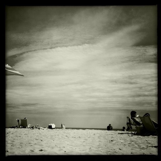 sea, transfer print, water, horizon over water, beach, auto post production filter, sky, tranquility, shore, tranquil scene, scenics, sand, nautical vessel, nature, beauty in nature, cloud - sky, boat, cloud, outdoors, cloudy