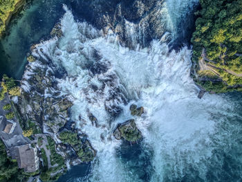 Scenic view of waterfall