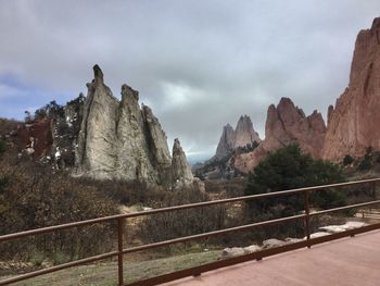 Panoramic view of mountains against sky